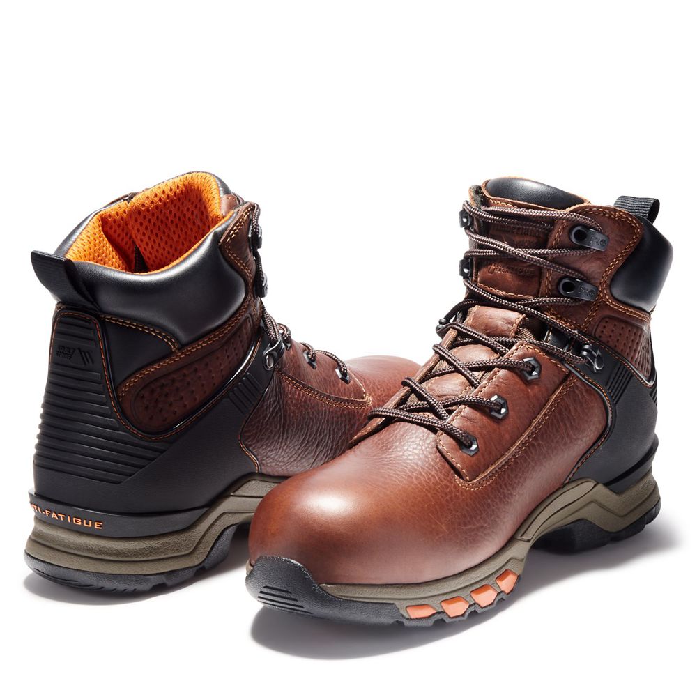 Timberland Mens Work Boots PRO® Hypercharge 6\" Comp Toe - Brown/Black - India ES9546280